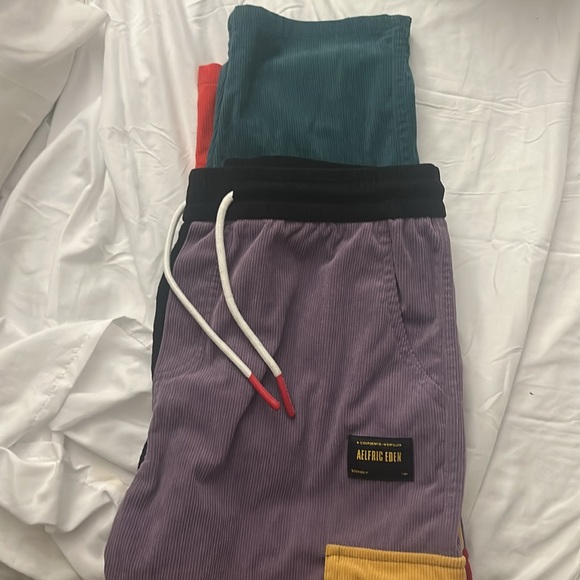 Aelfric Eden "Back to 90's" Patchwork Color Block Corduroy Pants (Unisex) - Picture 3 of 8